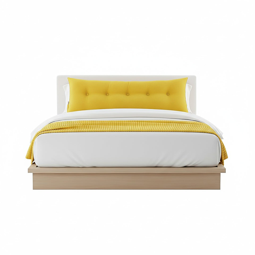 SOGA Home & Living Bundle – Yellow Triangular Wedge Pillow & Yellow Striped Flannel Throw