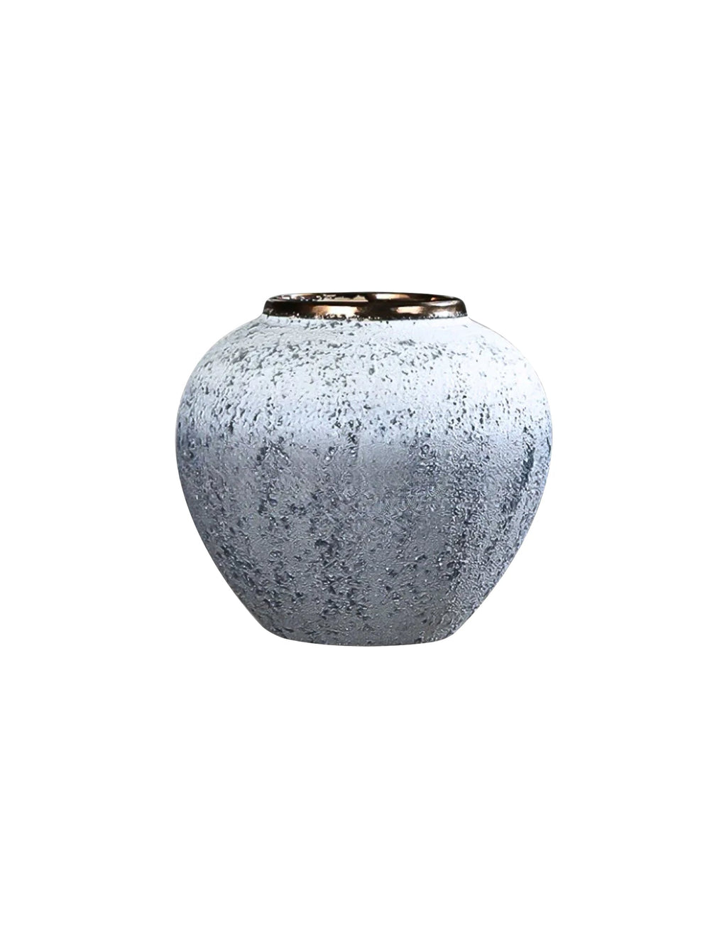 SOGA 21x22cm White and Grey Small Ceramic Flower Vase Elegant Living Room Home Decor-0