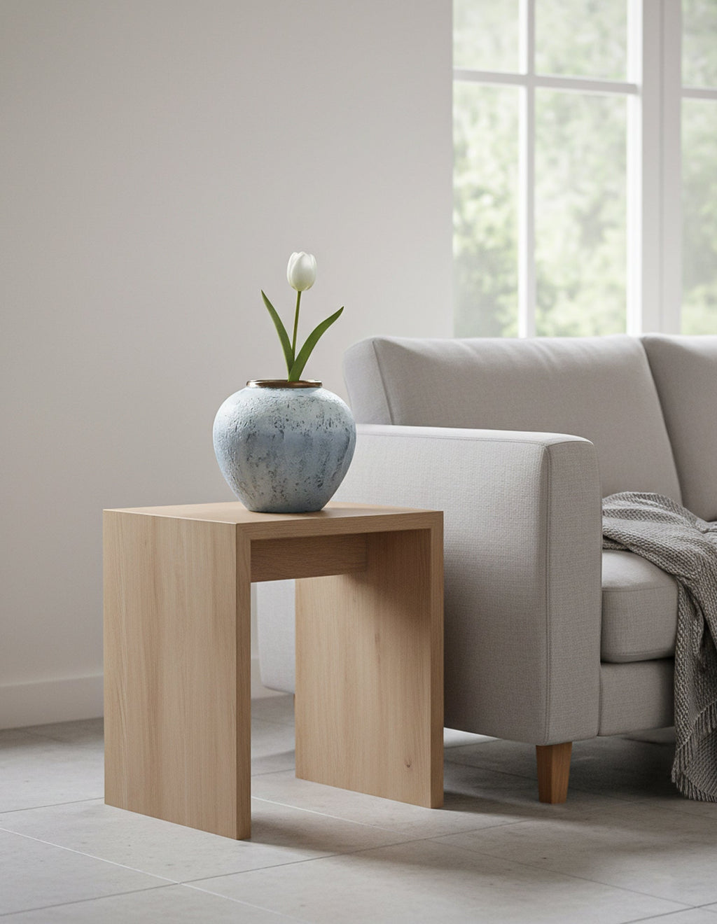 SOGA 21x22cm White and Grey Small Ceramic Flower Vase Elegant Living Room Home Decor-1
