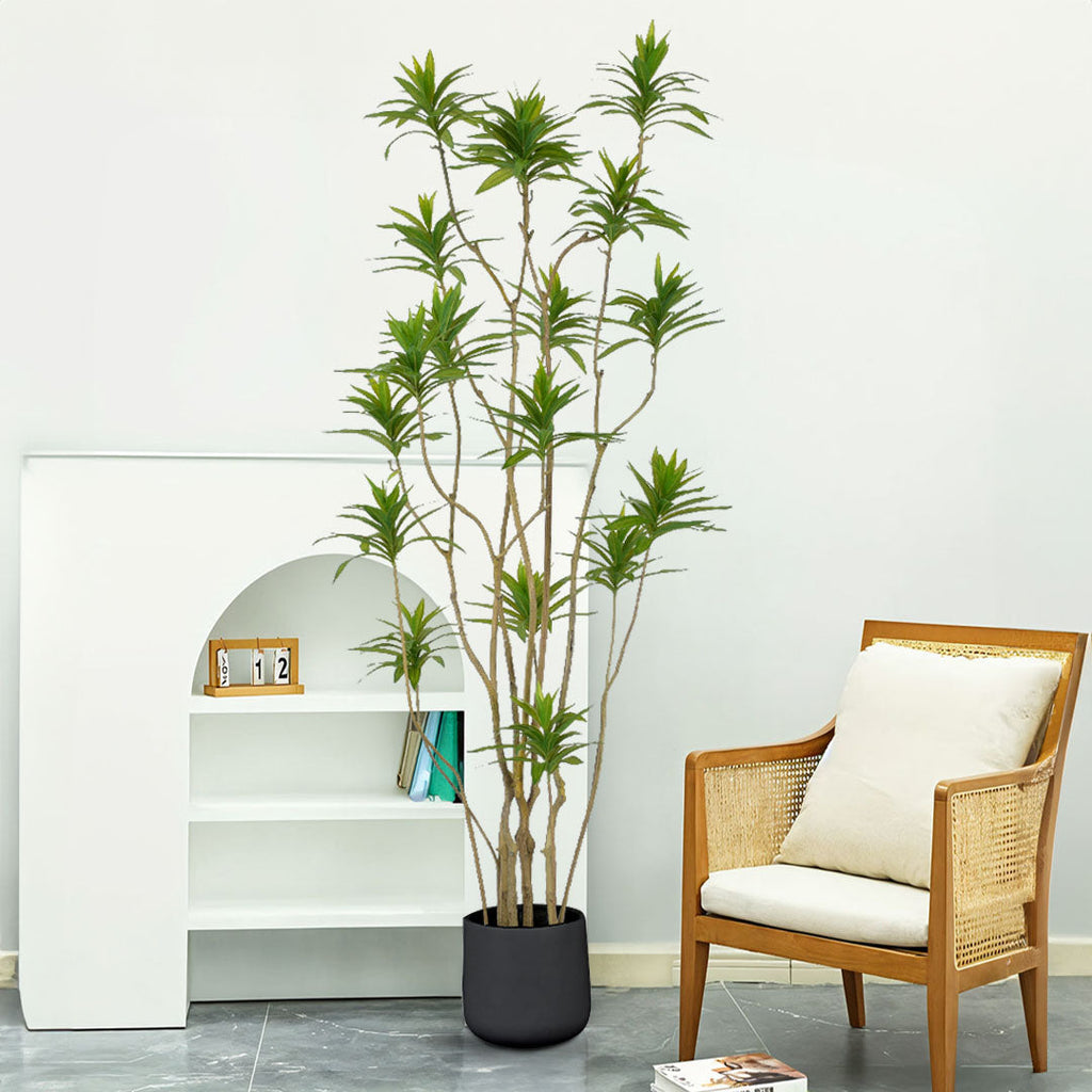 NNEAGS 190cm Lily Bamboo Plant Tree Living Room Artificial Plant Home Accent Decoration