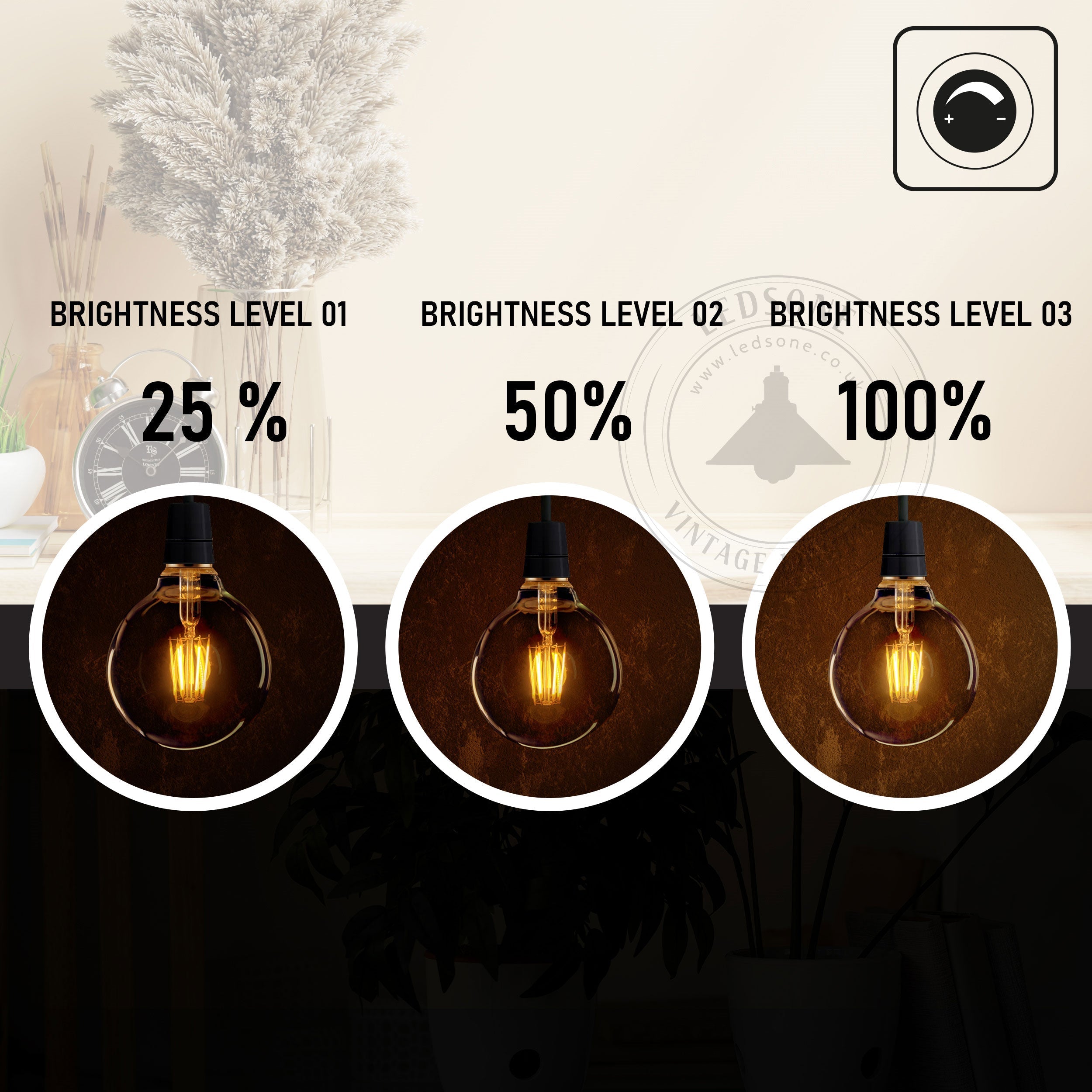 10 Pack G95 E27 8W LED Globe Vintage LED Retro Light Bulbs~4159