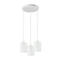 Industrial Vintage Retro 3 way Round White ceiling Pendant Cage~3984