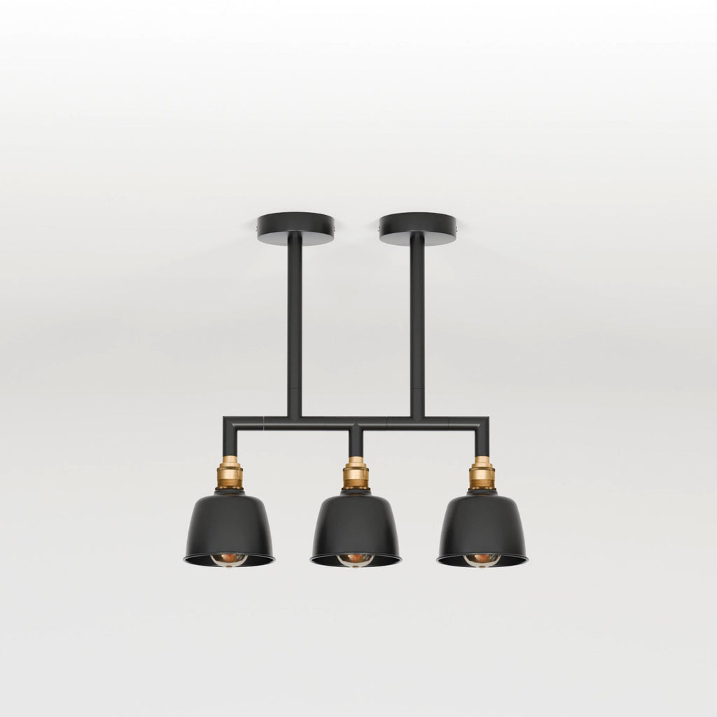 3-Way Industrial Pipe Ceiling Pendant Lights Fitting Metal Indoor Lamp ~5638