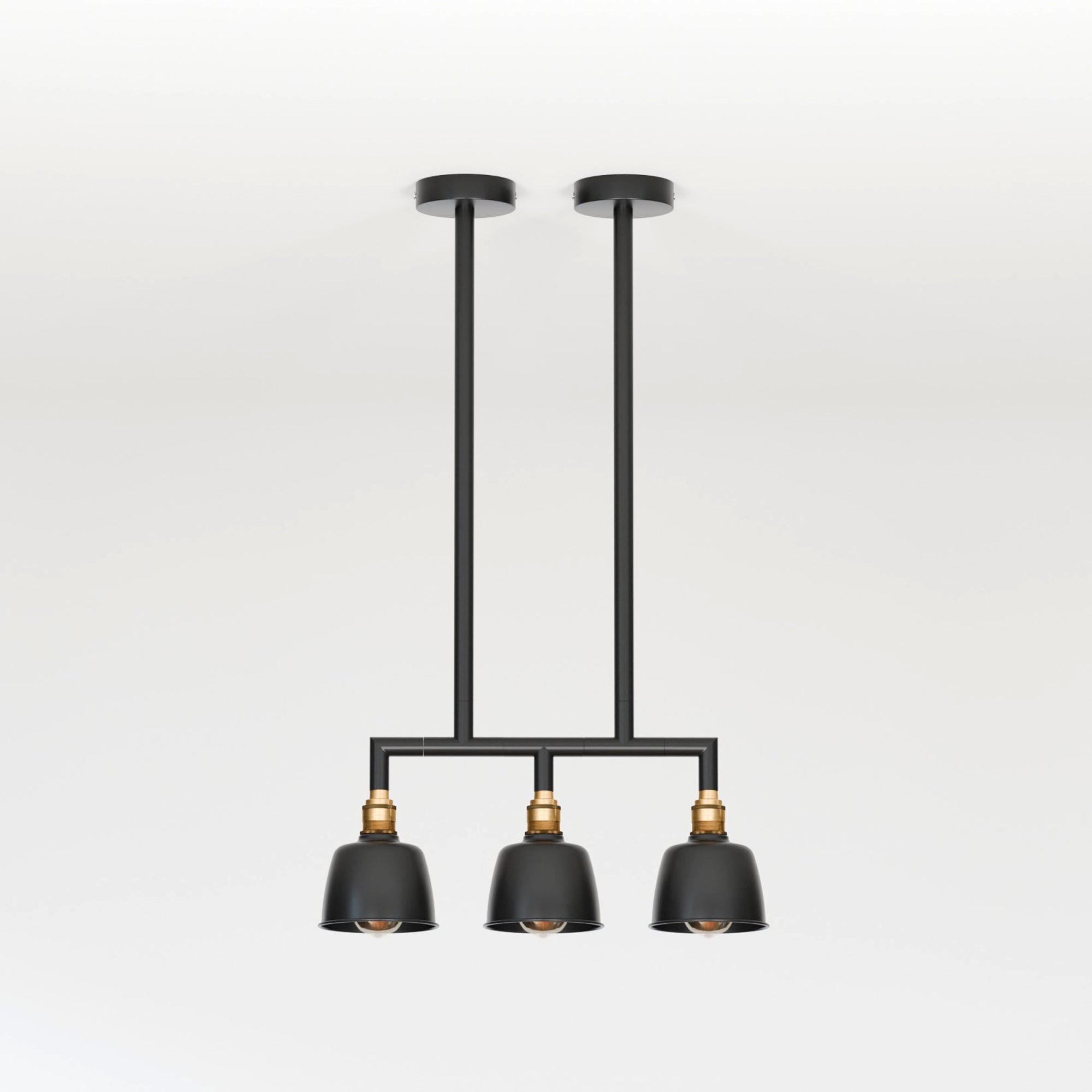 3-Way Industrial Pipe Ceiling Pendant Lights Fitting Metal Indoor Lamp ~5638