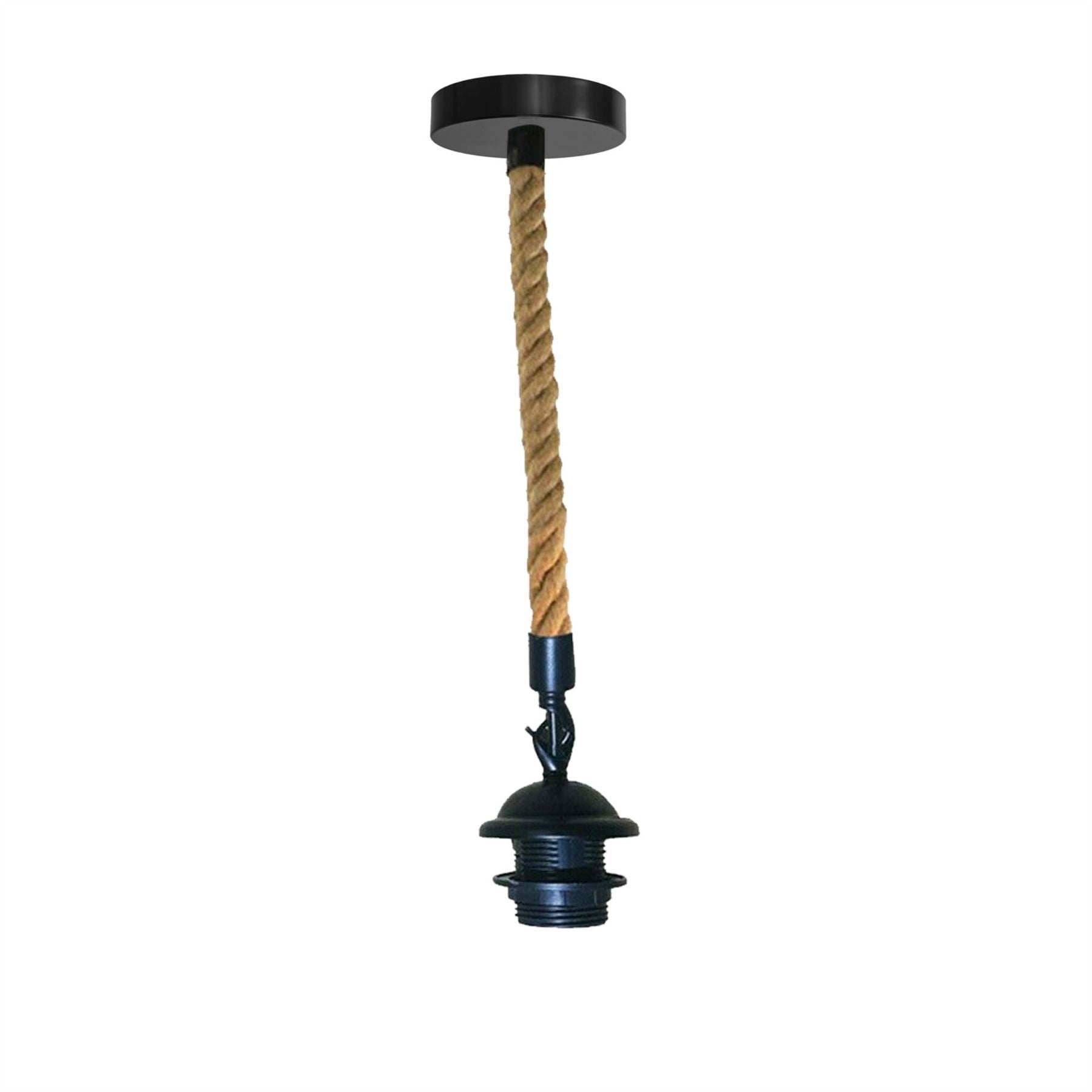Retro Hemp Rope Pendant E27 Holder Ceiling Light Decor~1358