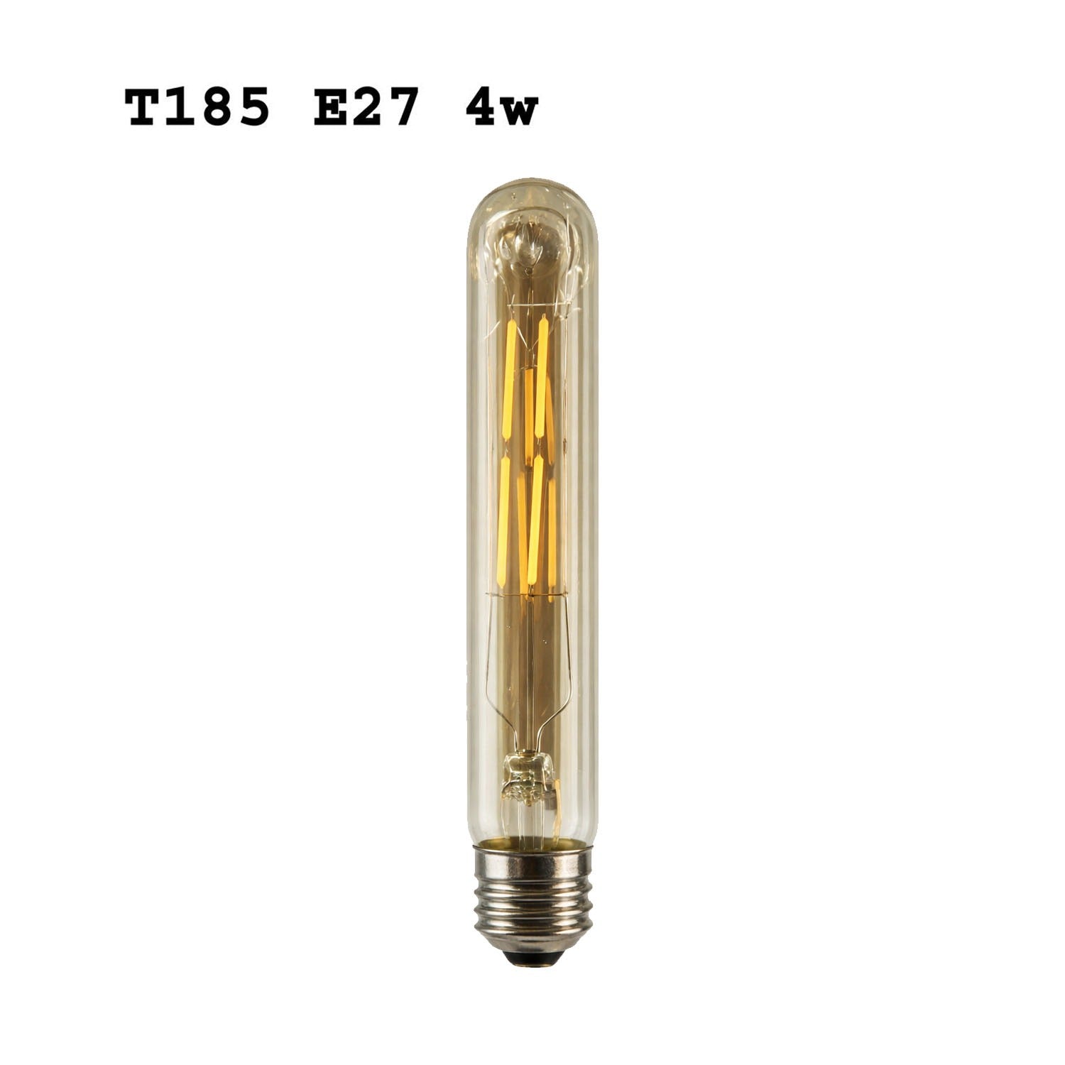 LED T185 4W B22/E27 Tubular Filament Warm White Dimmable Bulbs~5612