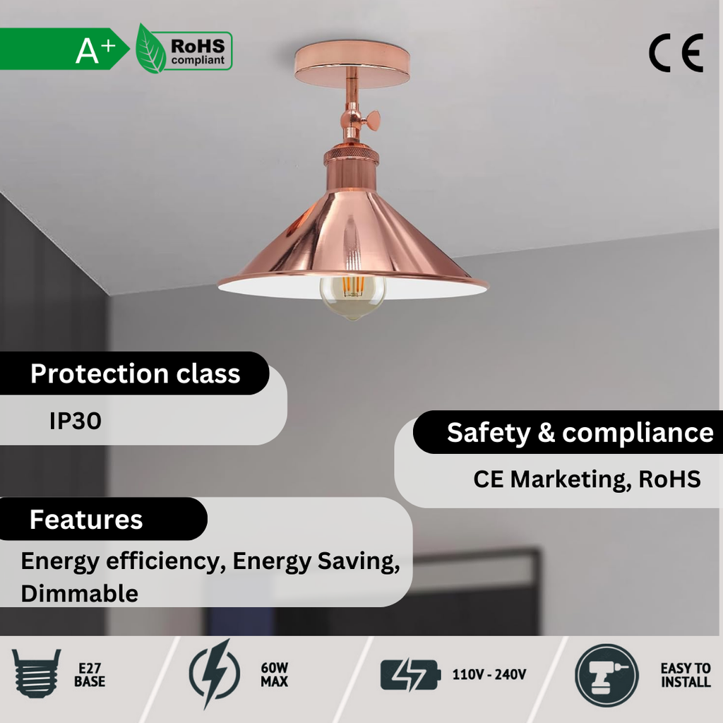 Adjustable semi Flush Mount Metal ceiling Light  ~5132
