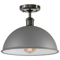 Vintage Flush Mount Ceiling Light - 30cm Metal Dome ~6694