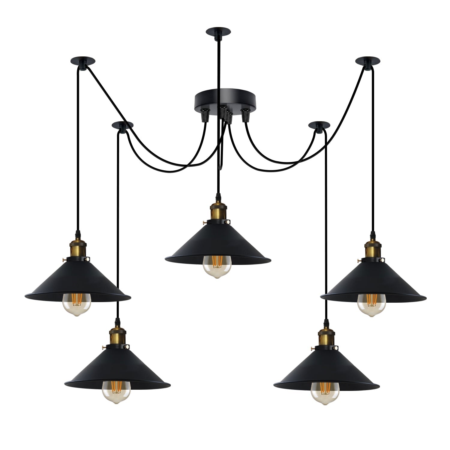 5-Way Industrial Hanging Pendant Spider Lights ~5126