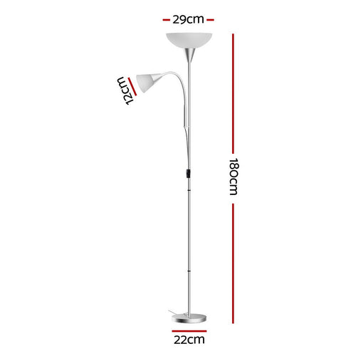 Artiss Floor Lamp Mother and Child Modern Home Living Room Office Reading Silver-1