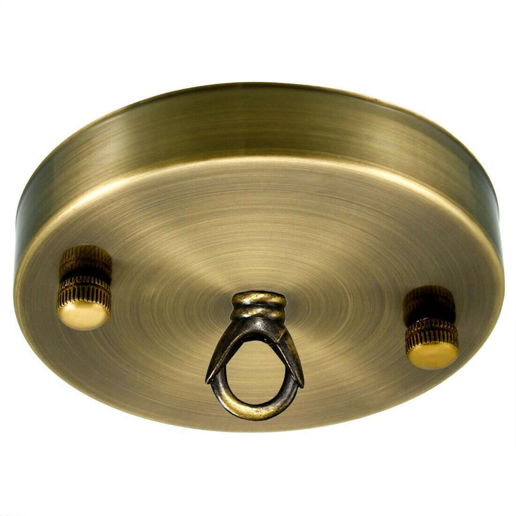 Single Point Yellow Brass Color Outlet Ceiling Hook Ring Plate Perfect for fabric flex cable~2663