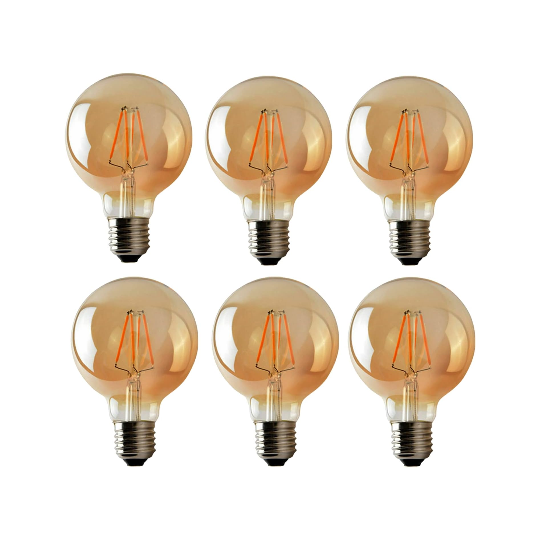 6 Pack G95 Bulb E27 4W LED Globe Vintage LED Retro Light Bulbs~4167