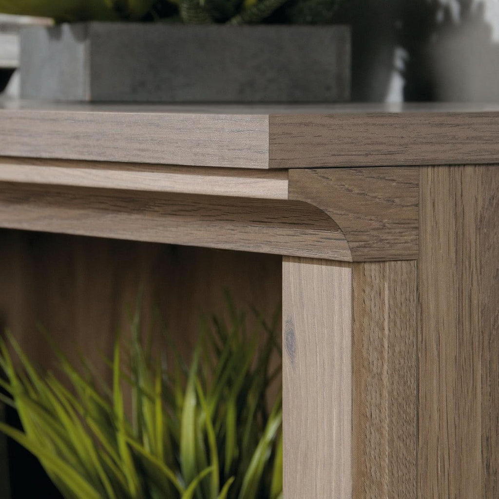 Two Tier Wooden Bookcase Salt Oak Multipurpose Bookshelf For Home Office And Living Room-4