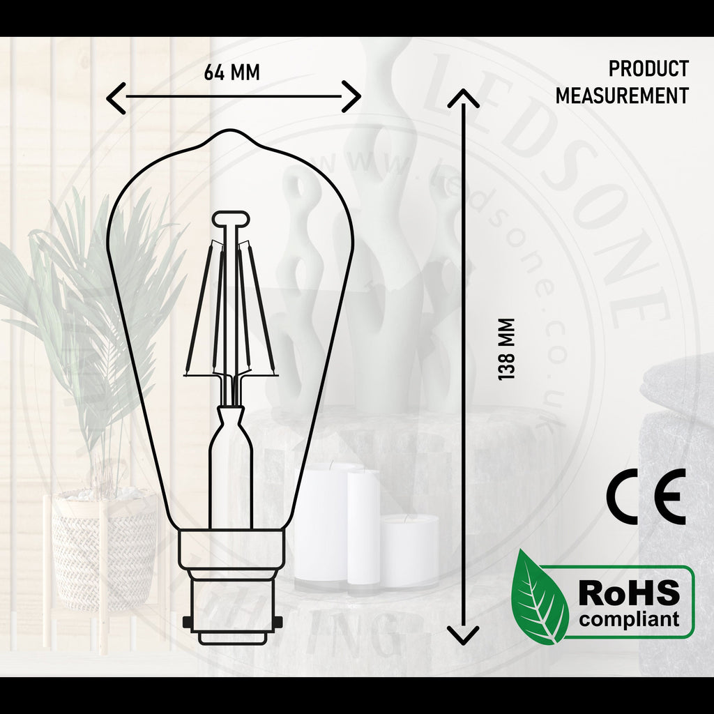 Vintage style b22 bayonet filament bulb~2318