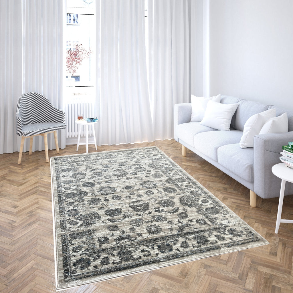 Canvello Area Rugs Premium Rugs for Living Room, Bedroom, Home Dining, Ivory, Grey, Beige-2