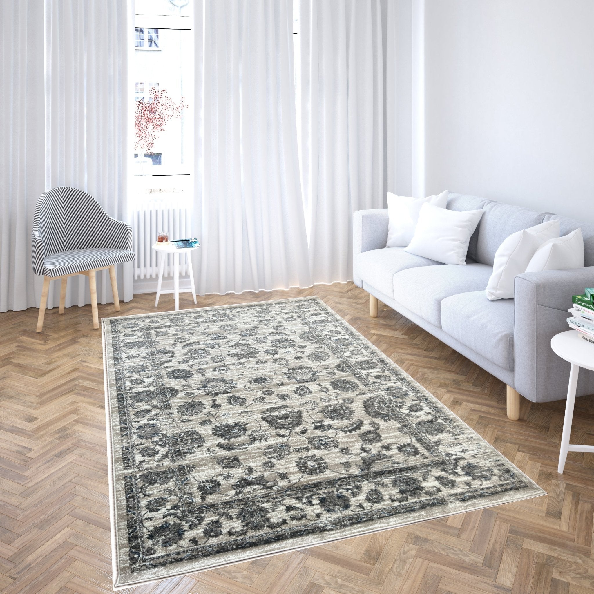 Canvello Area Rugs Premium Rugs for Living Room, Bedroom, Home Dining, Ivory, Grey, Beige-2