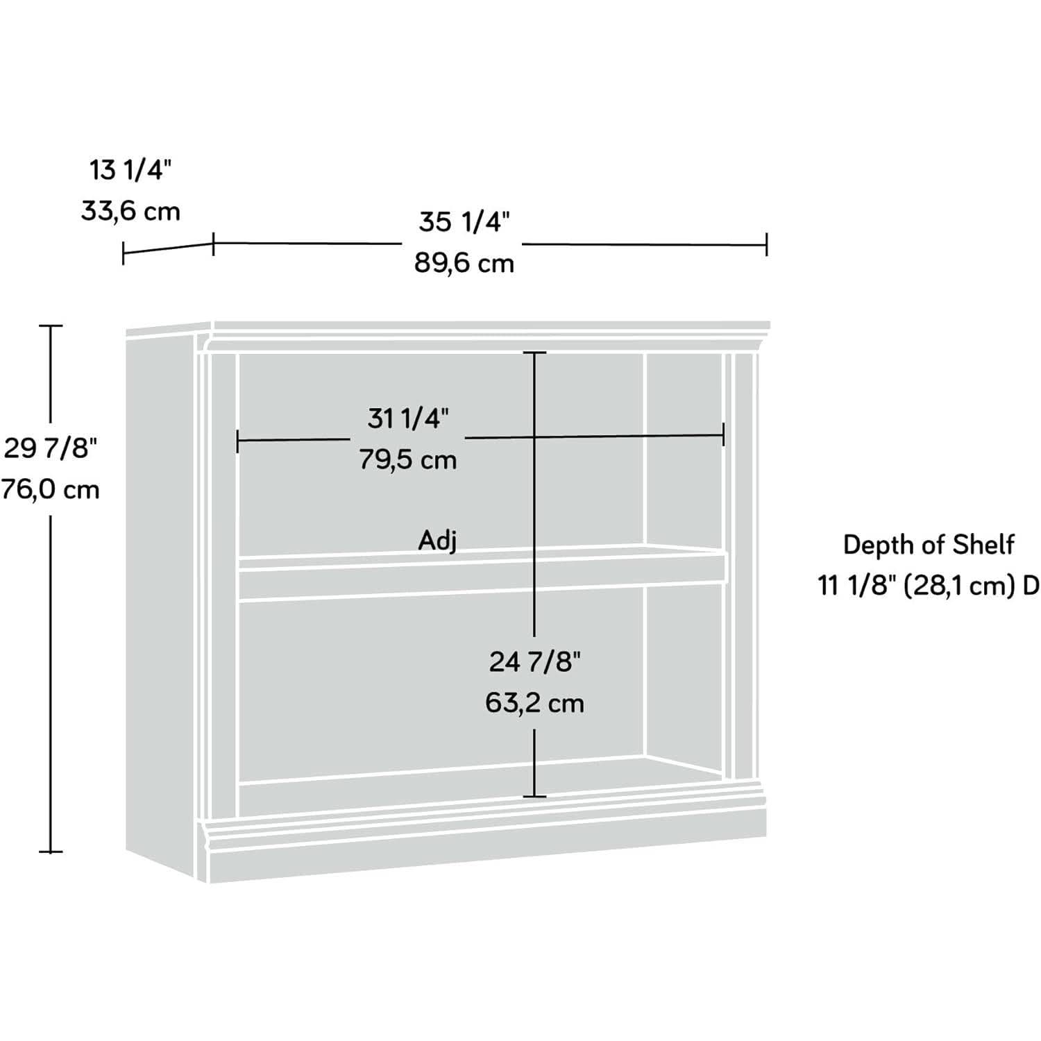 Two Tier Wooden Bookcase Salt Oak Multipurpose Bookshelf For Home Office And Living Room-2