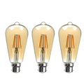 LED Bulbs Bayonet ST64 B22 4W Dimmable Filament Edison Light Bulbs ~3874