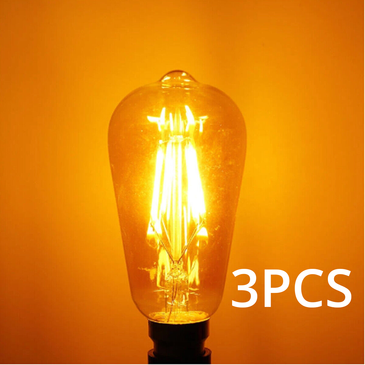 LED Bulbs Bayonet ST64 B22 4W Dimmable Filament Edison Light Bulbs ~3874