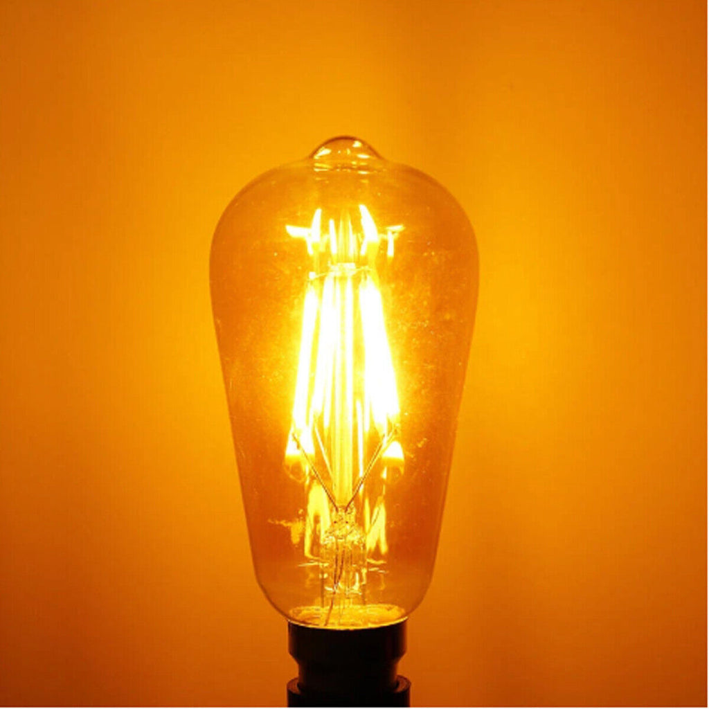 LED Bulbs Bayonet ST64 B22 4W Dimmable Filament Edison Light Bulbs ~3874